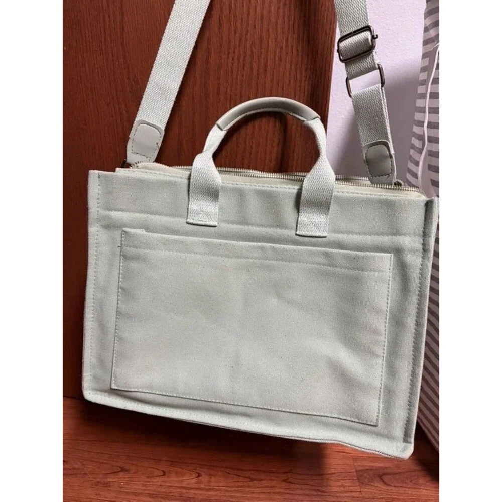 Vofank Canvas Tote Bag for Women with Pockets Large Crossbody Bag Satchel